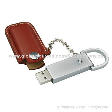 Keychain leather USB flash drives